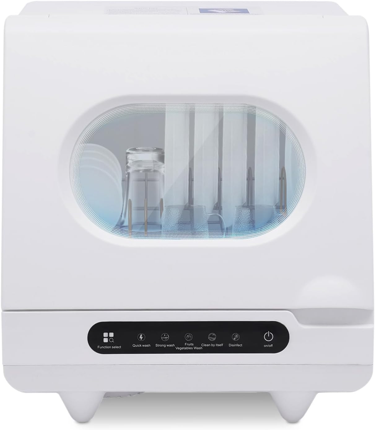 Portable Countertop Dishwasher with 5 Programs for Easy Cleaning