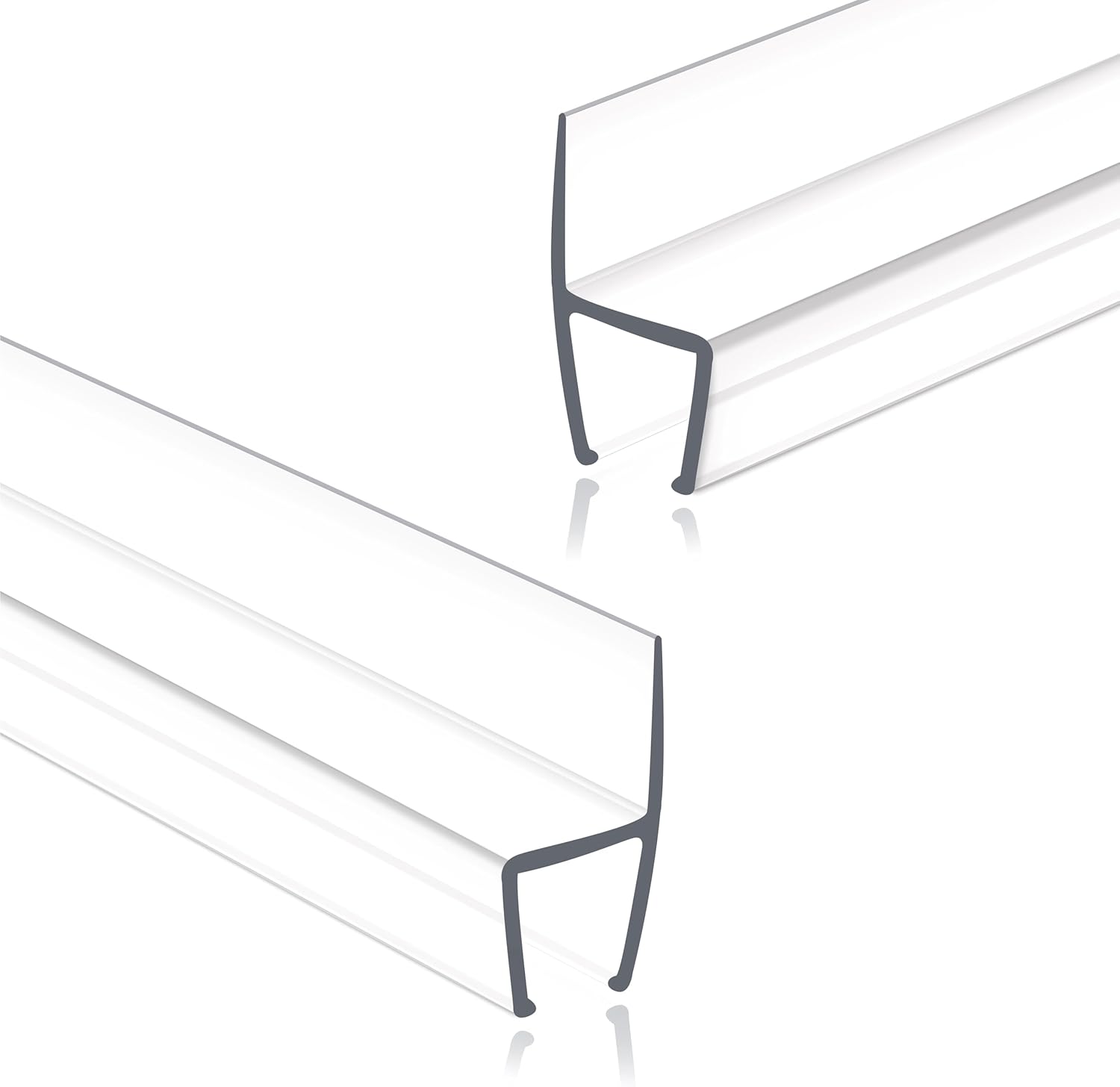 Frameless Shower Door Seal Strip for 1/4 Inch Thick Glass