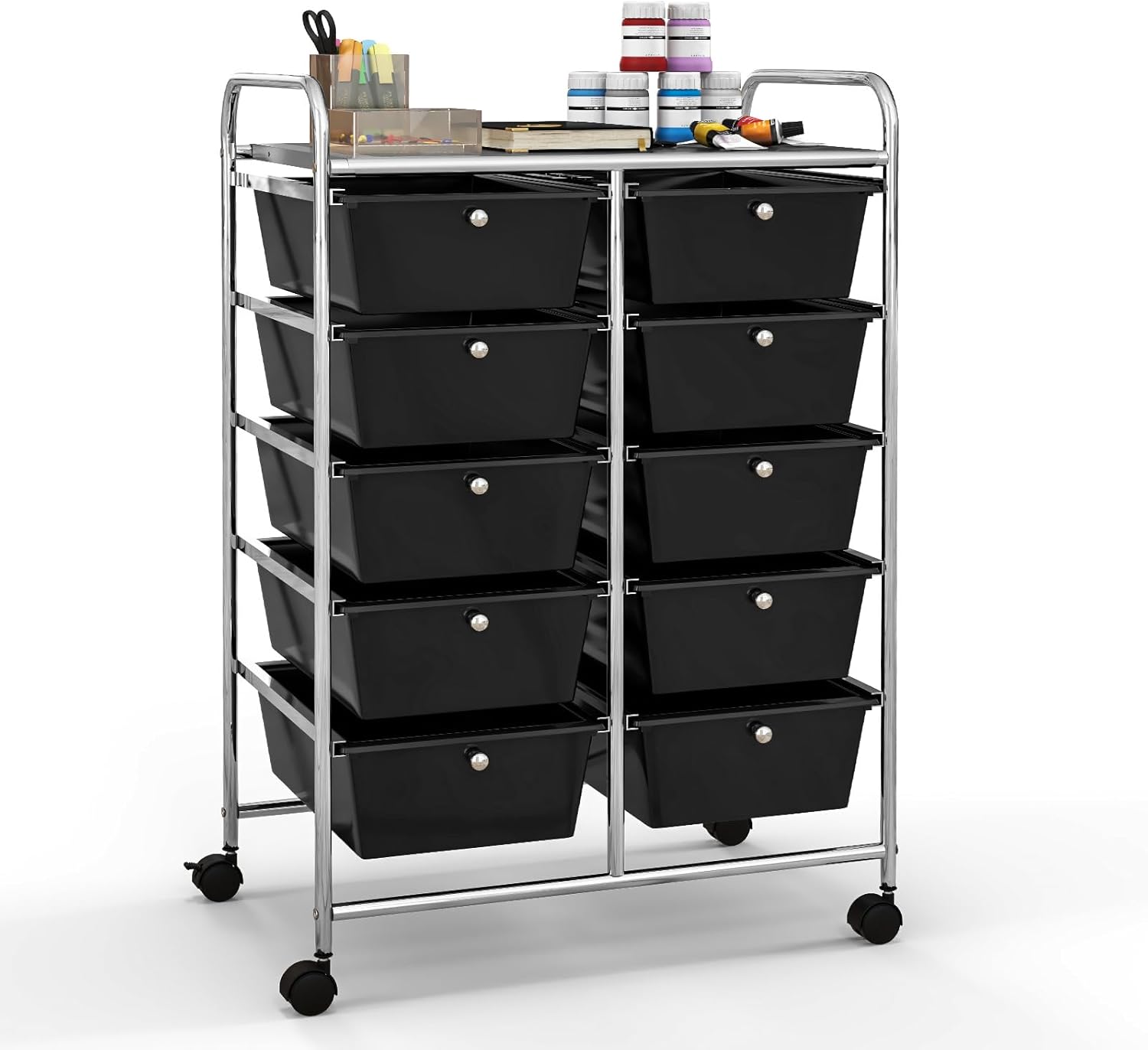 Giantex 10 Drawers Rolling Cart for Organizing Home and Office