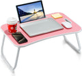 Laptop Bed Desk Foldable Lap Desk with Cup Holder and Tablet Slot