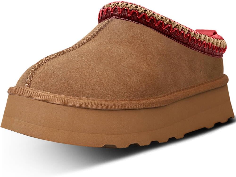 Platform Slippers for Women - Fleece Lined Anti-Slip Boots