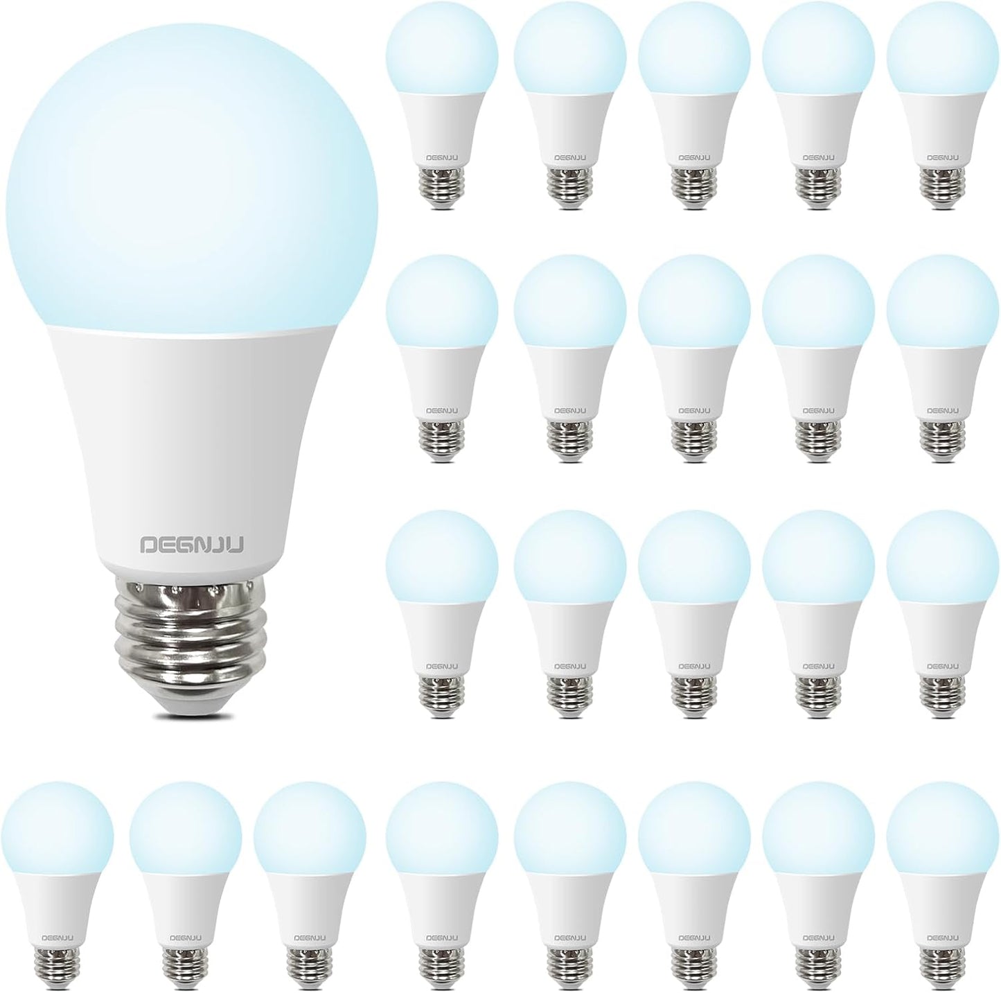 A19 LED Light Bulbs 100 Watt Equivalent Bright White 24 Pack