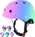 Adjustable Color Gradient Skateboard Helmet for Kids Youth Adults