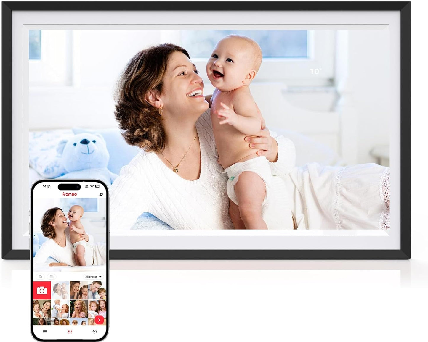Digital Picture Frame 15.6 Inch WiFi Touch Screen for Photos