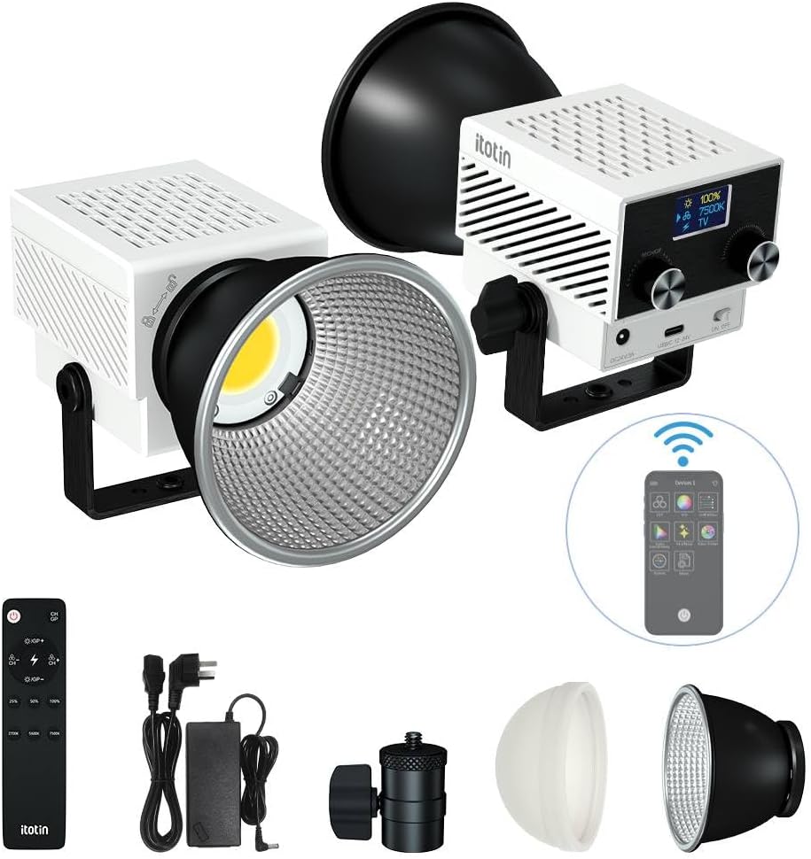 LED Video Light 60W Mini COB for Studio Photography Lighting