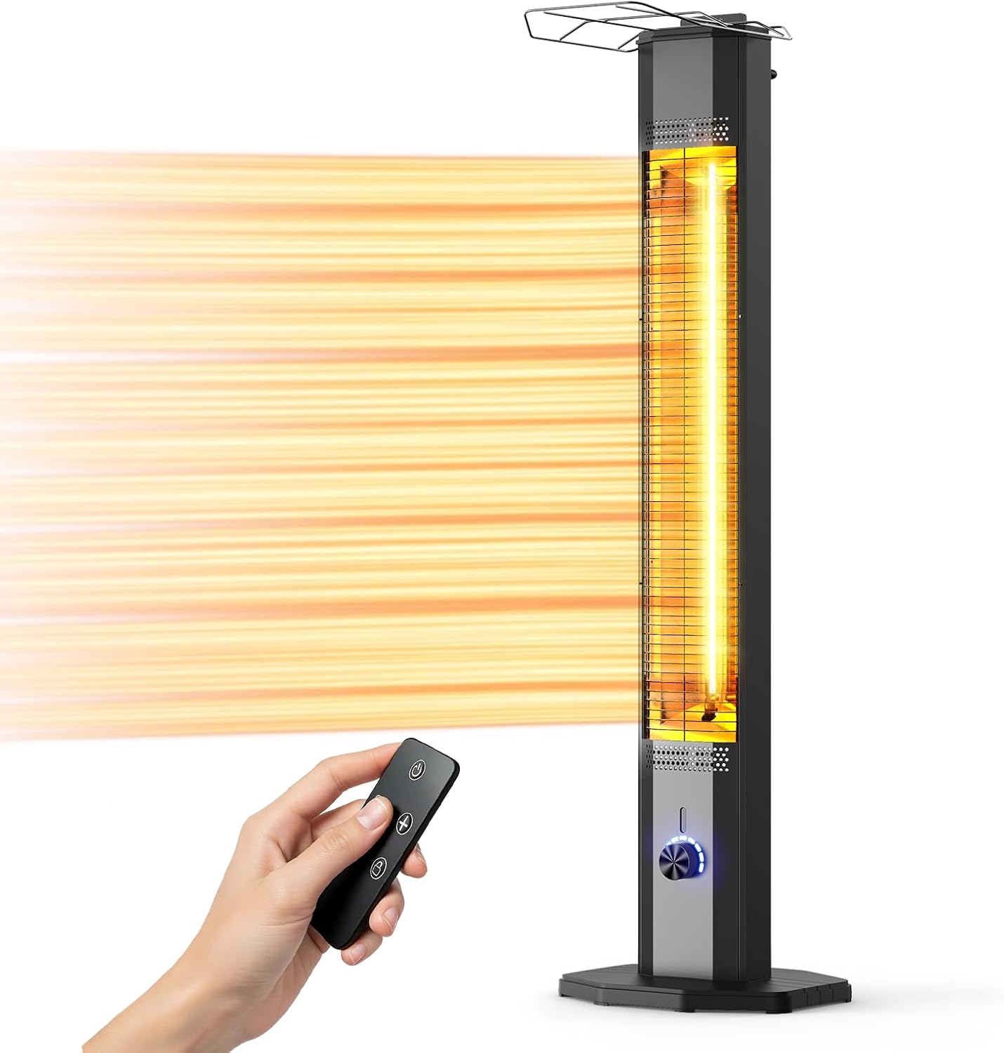 Outdoor Electric Patio Heater with 9 Heat Settings for Comfort