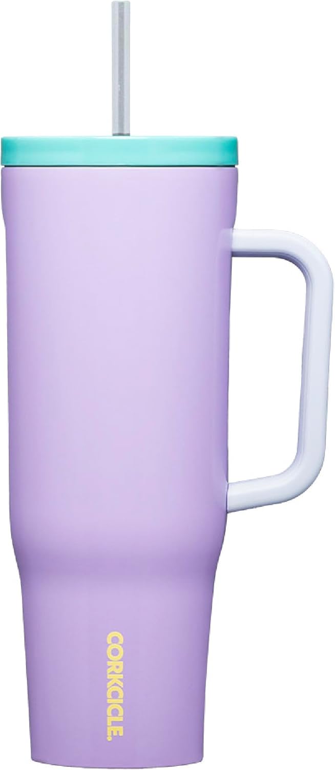 Corkcicle Cruiser Insulated Tumbler with Handle and Straw