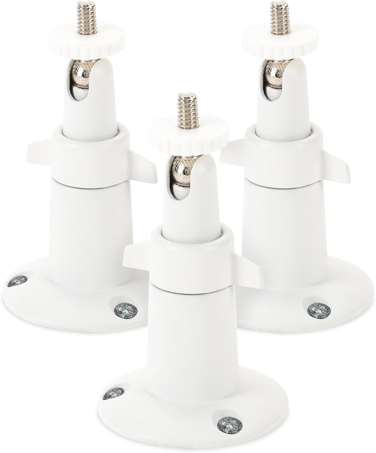 3-Pack White Wall Mounts for Arlo, Wyze, Ring