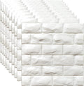 3D Wall Panels Peel and Stick 30PCS White Foam Brick Wallpaper - Easy