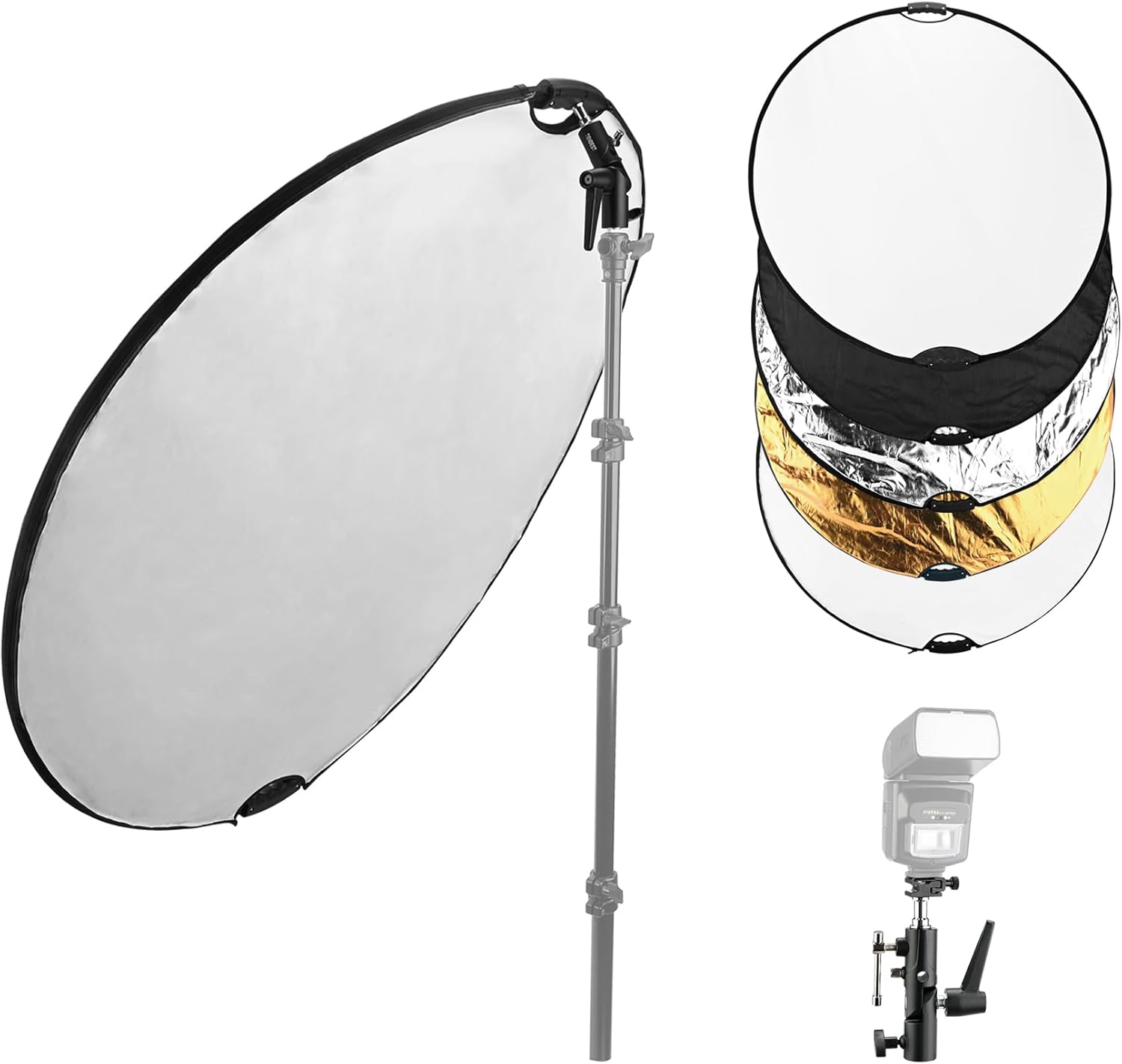 43 inch 5-in-1 Collapsible Reflector Kit for Photography Lighting