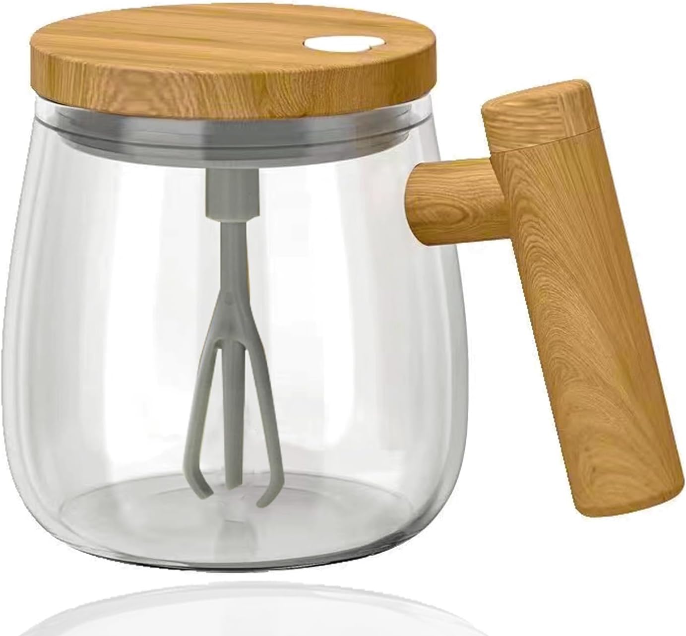 Portable Self-Stirring Glass Mug - Enjoy Hot Drinks with Ease!