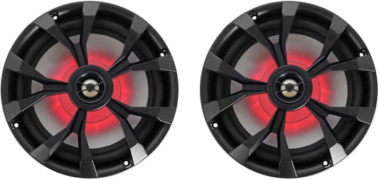 Rockville 8 Marine Speakers - 900W Power & LED Lights
