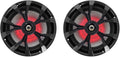 Rockville RKL80MB Marine Boat Speakers with Beat-Sync LED Lights