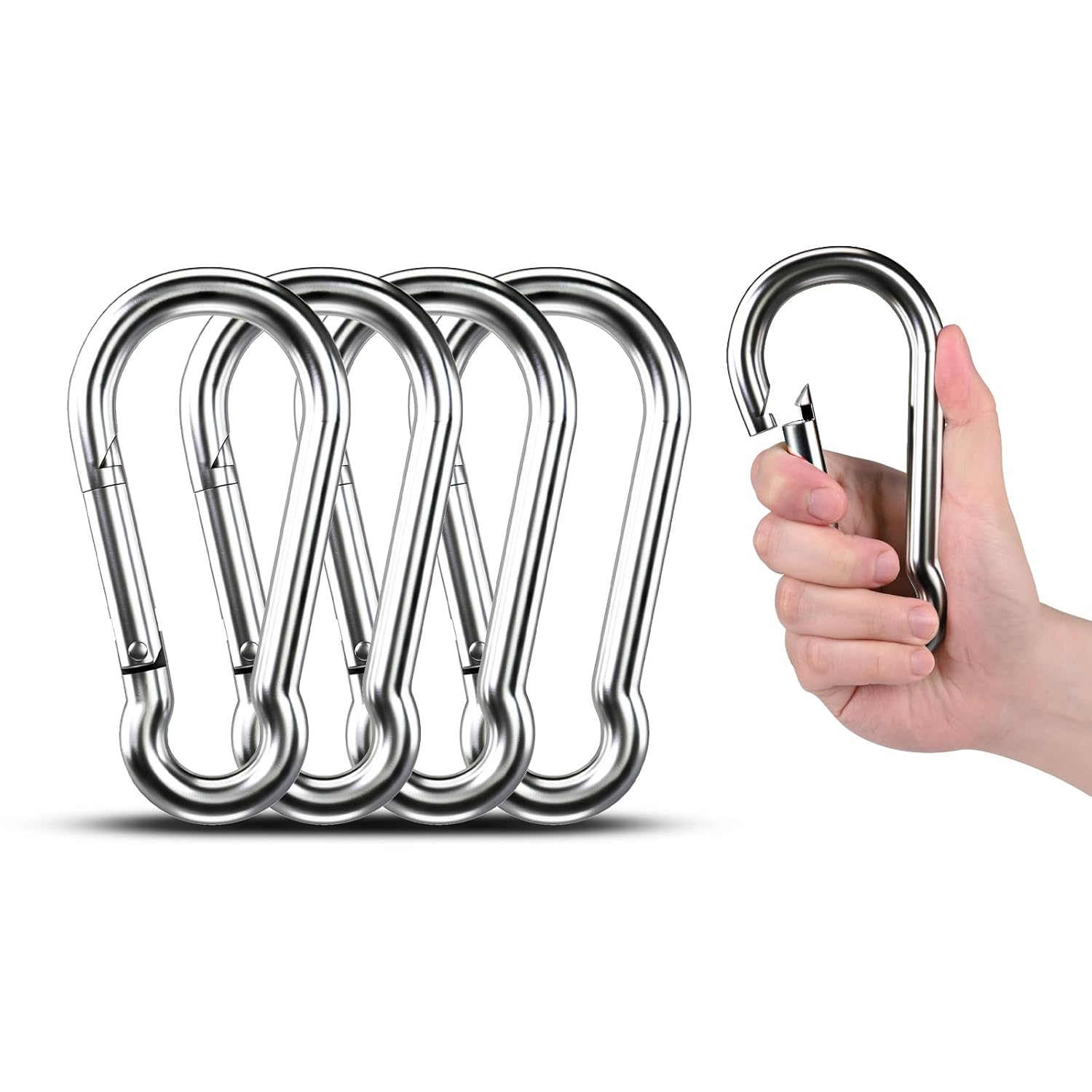 Large Carabiner Clip Hooks for Heavy Duty Use and Versatility