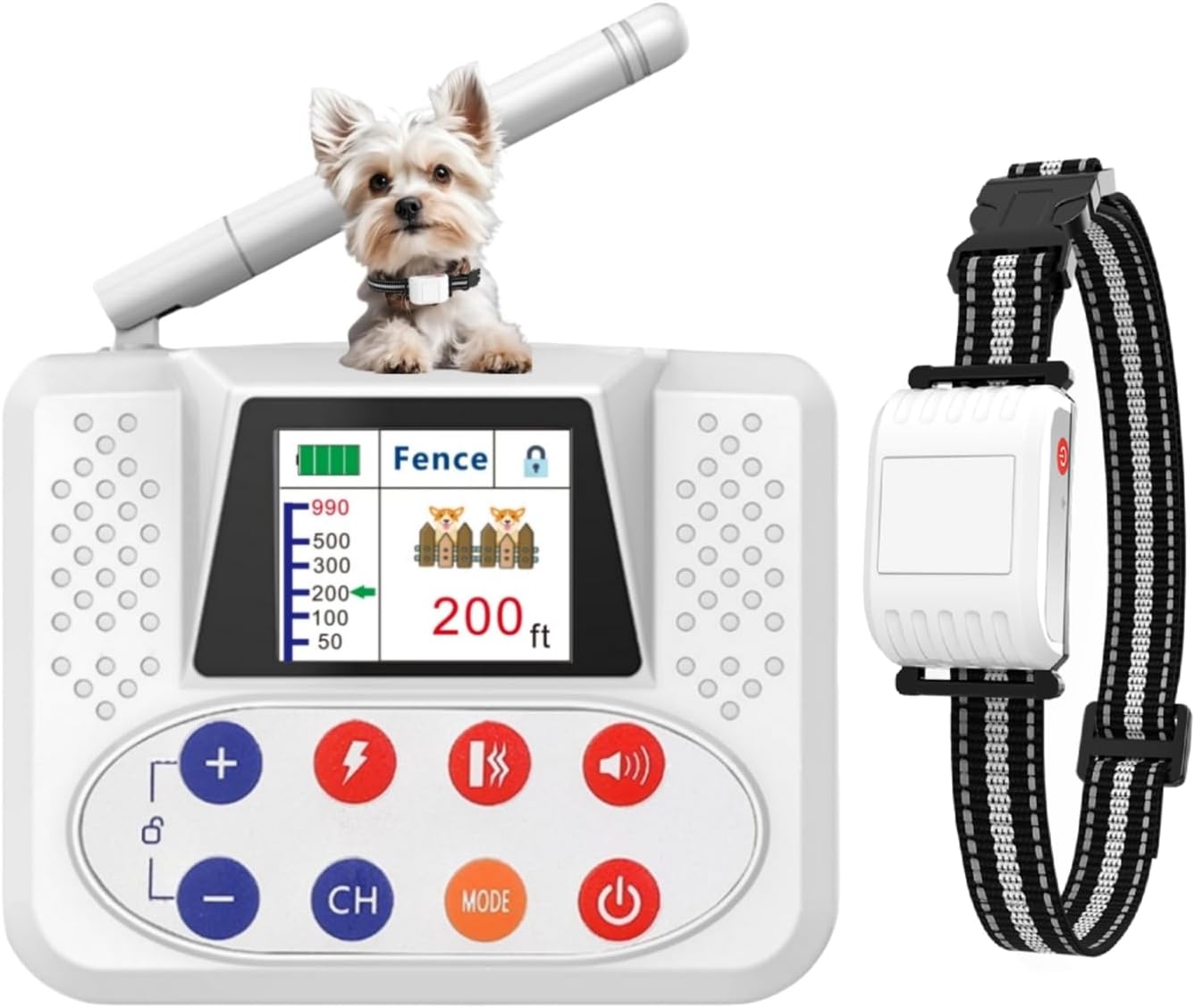 Wireless Dog Fence System with LCD Screen for All Dog Sizes