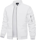Men's Bomber Jacket Lightweight Windbreaker - Polyester Zip-Up Coat