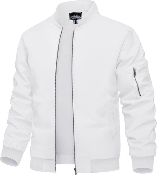 TACVASEN Men's Lightweight Bomber Jacket for Spring and Fall