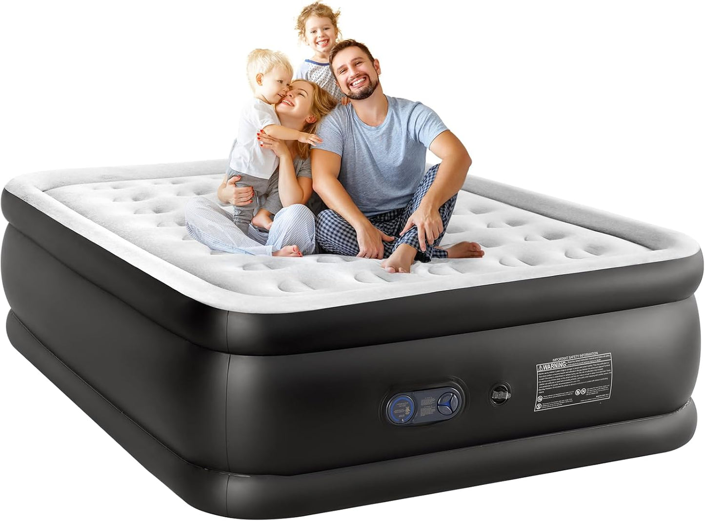 Sweetcrispy Queen Air Mattress - Comfortable 16in Inflatable Bed