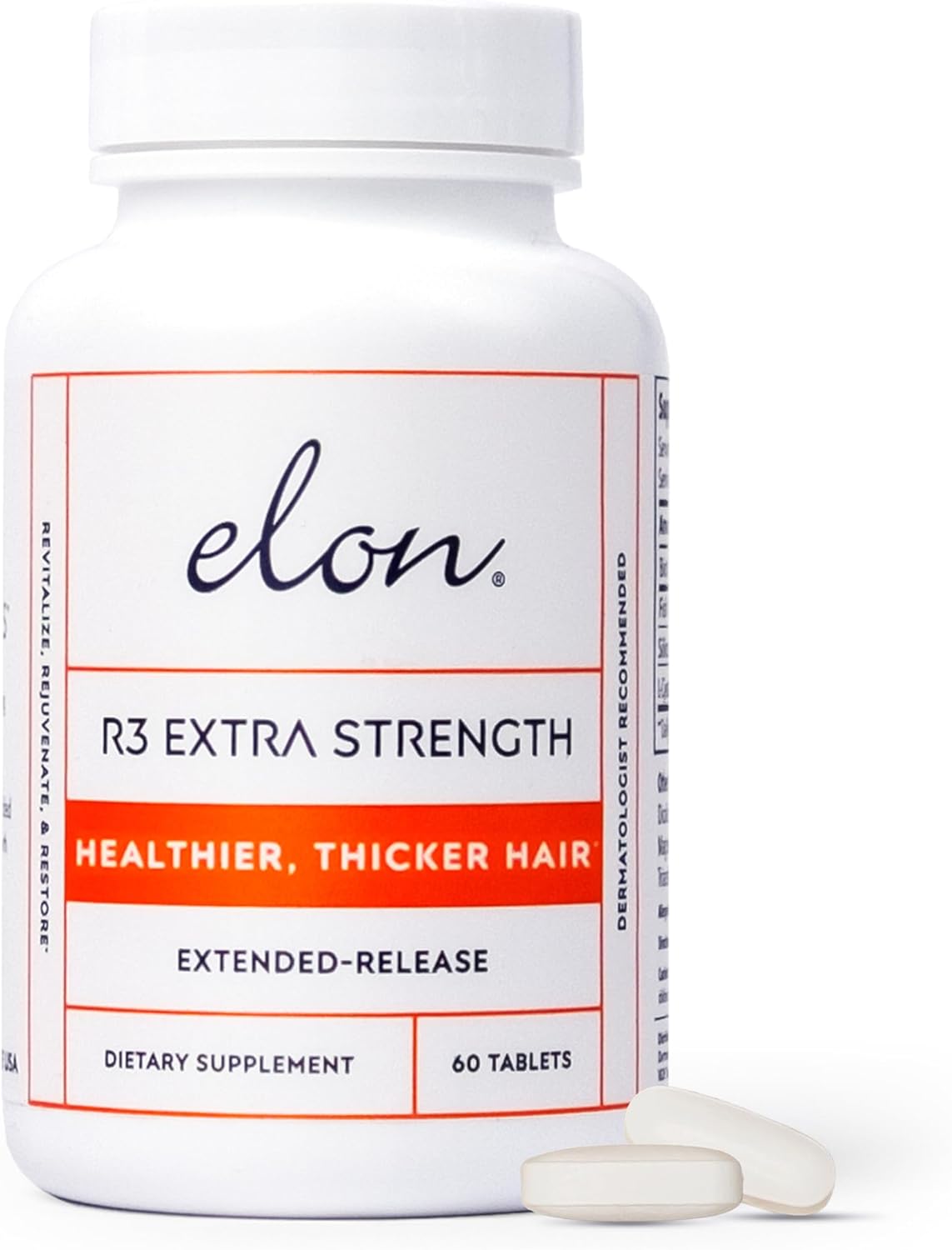 Elon R3 Hair Growth Supplement for Women with Biotin & Collagen