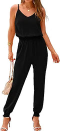BTFBM Jumpsuits For Women Summer Casual Sleeveless Spaghetti Strap