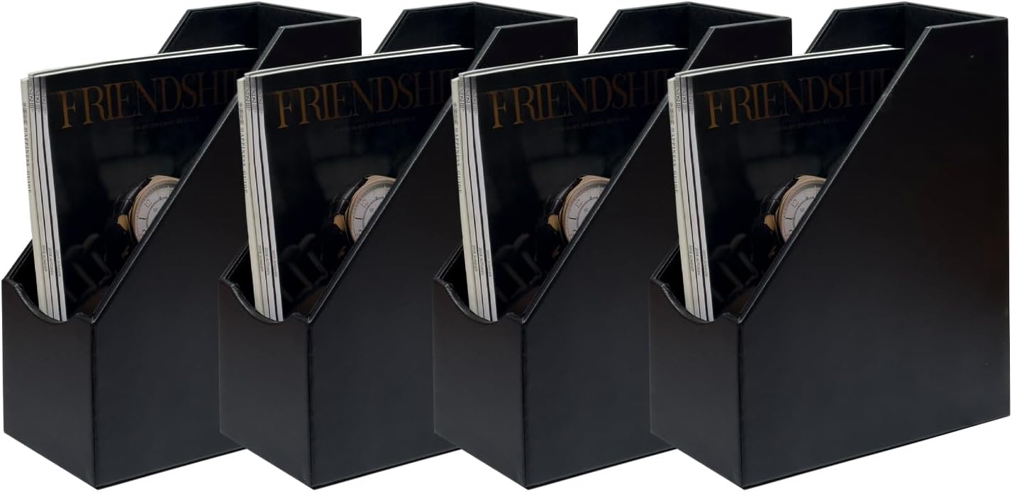 UnionBasic Magazine File Holder - Stylish Document Organizer Set