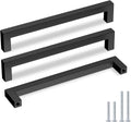 Black Cabinet Pulls 8in Drawer Pulls 50 Pack - Modern Stainless Steel