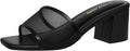 Women's Square Open Toe Low Block Heels - Comfortable Slip On