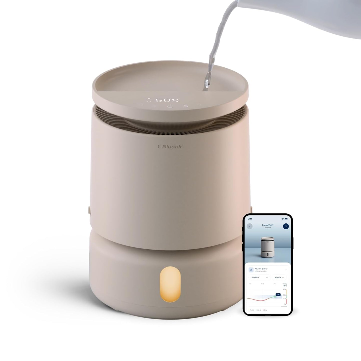 BLUEAIR Room Humidifier with InvisibleMist Technology for Comfort