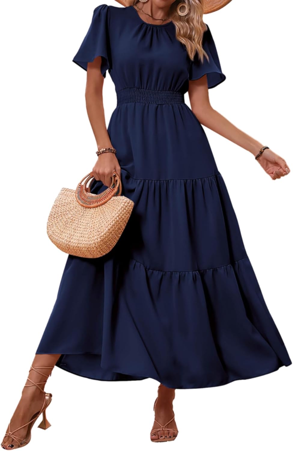 PRETTYGARDEN Women's Summer Casual Floral Maxi Dress for 2025