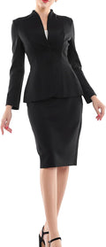 Marycrafts Womens Blazer Skirt Suit Set - Professional 2-Piece Office