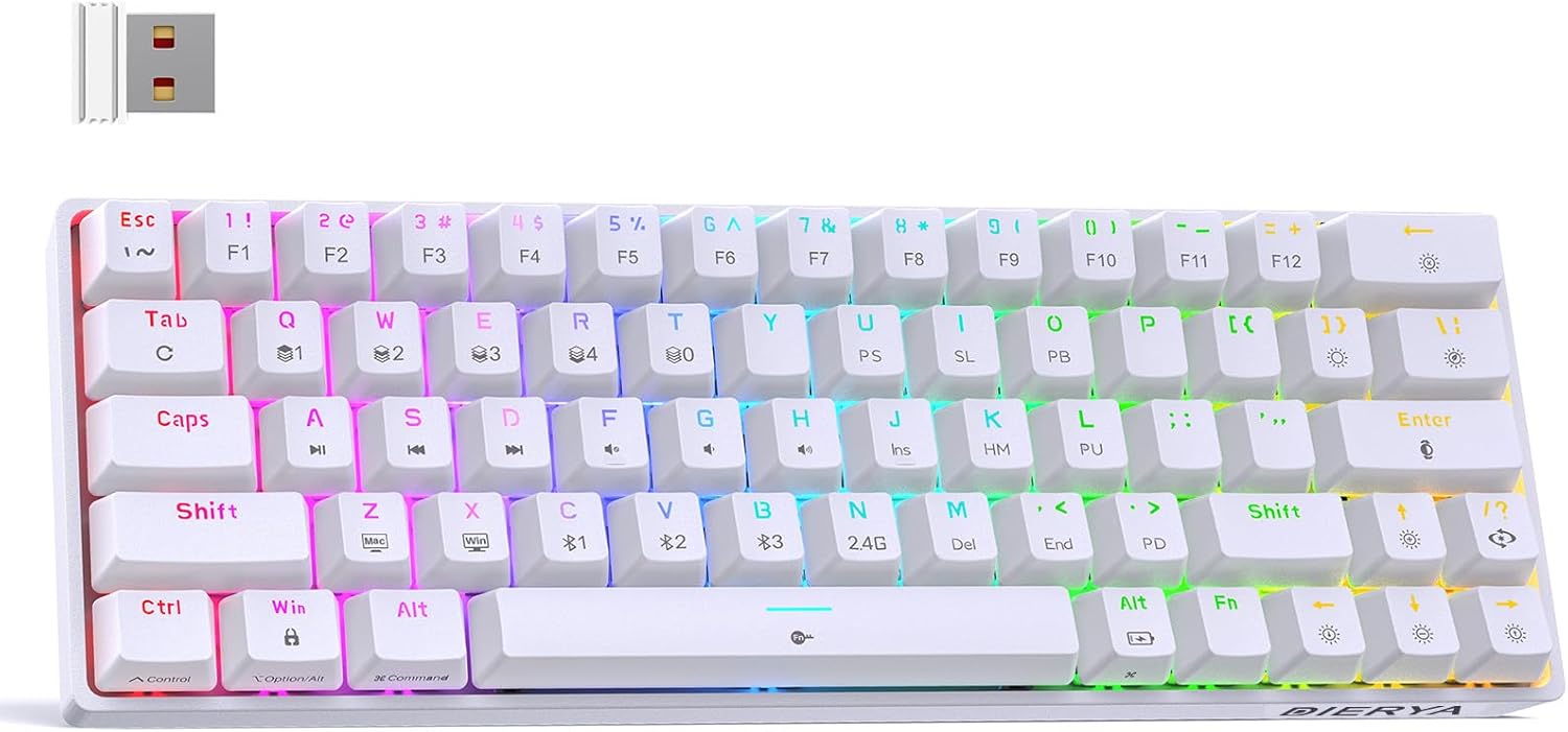 DIERYA DK63 Wireless Mechanical Gaming Keyboard with RGB Backlight