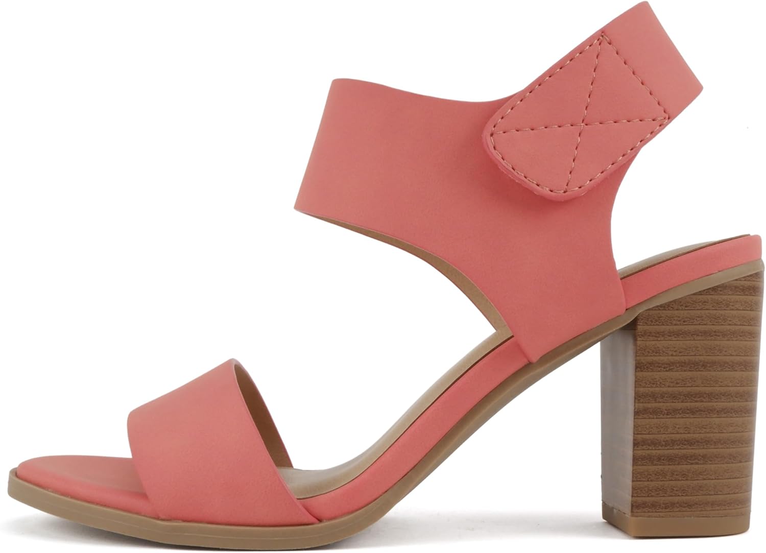 Soda Wait-A Women Open Round Toe Chunky Heel Dress Sandals