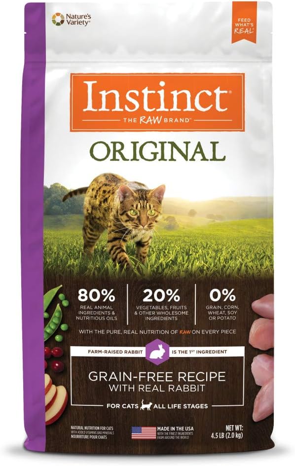 Instinct Original Dry Cat Food with Real Rabbit, Grain Free