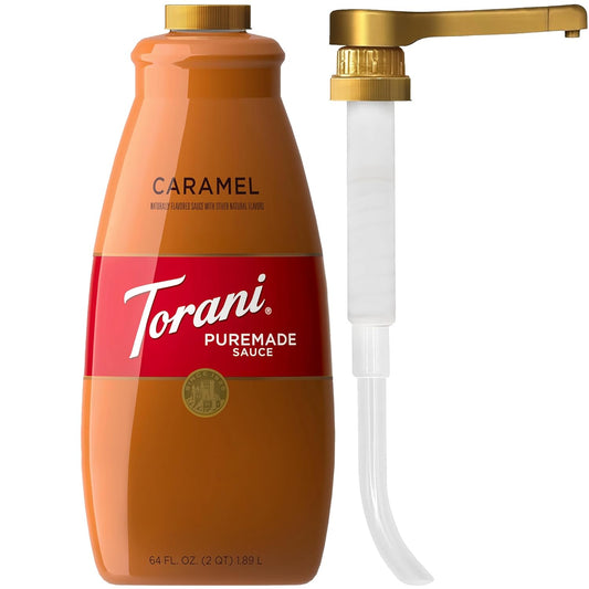Torani Puremade Caramel Sauce for Coffeehouse Drinks and Desserts