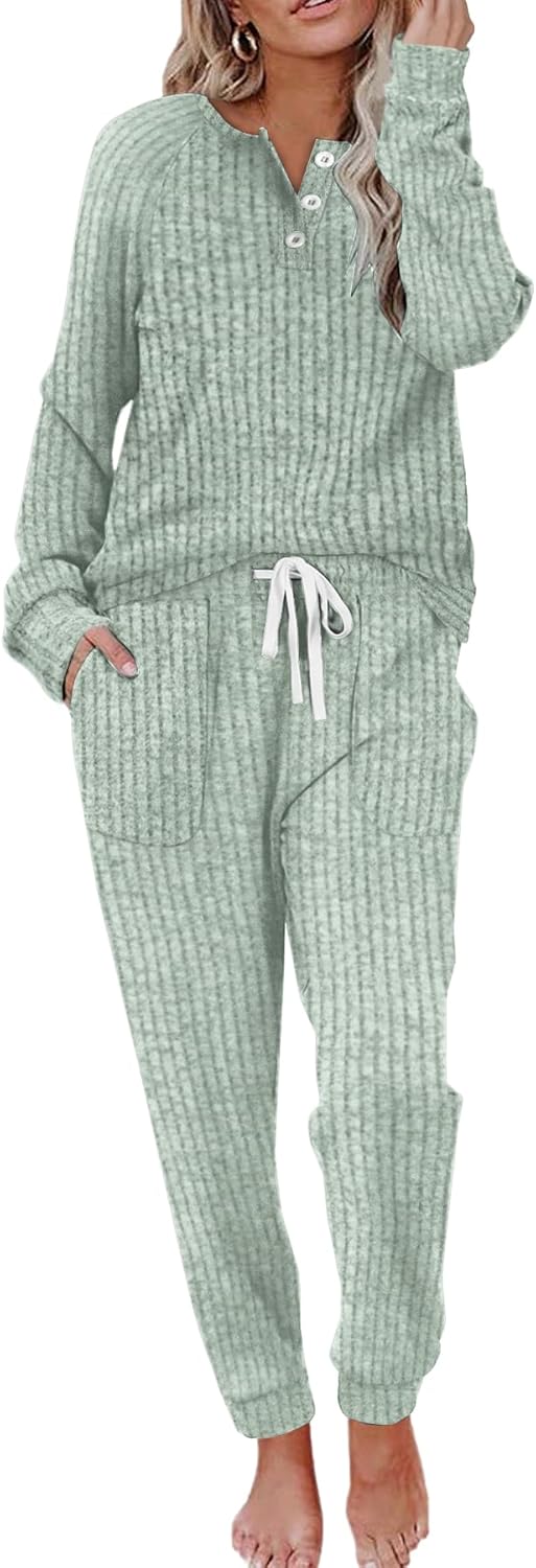 WIHOLL Two Piece Outfits for Women Lounge Sets with Pockets