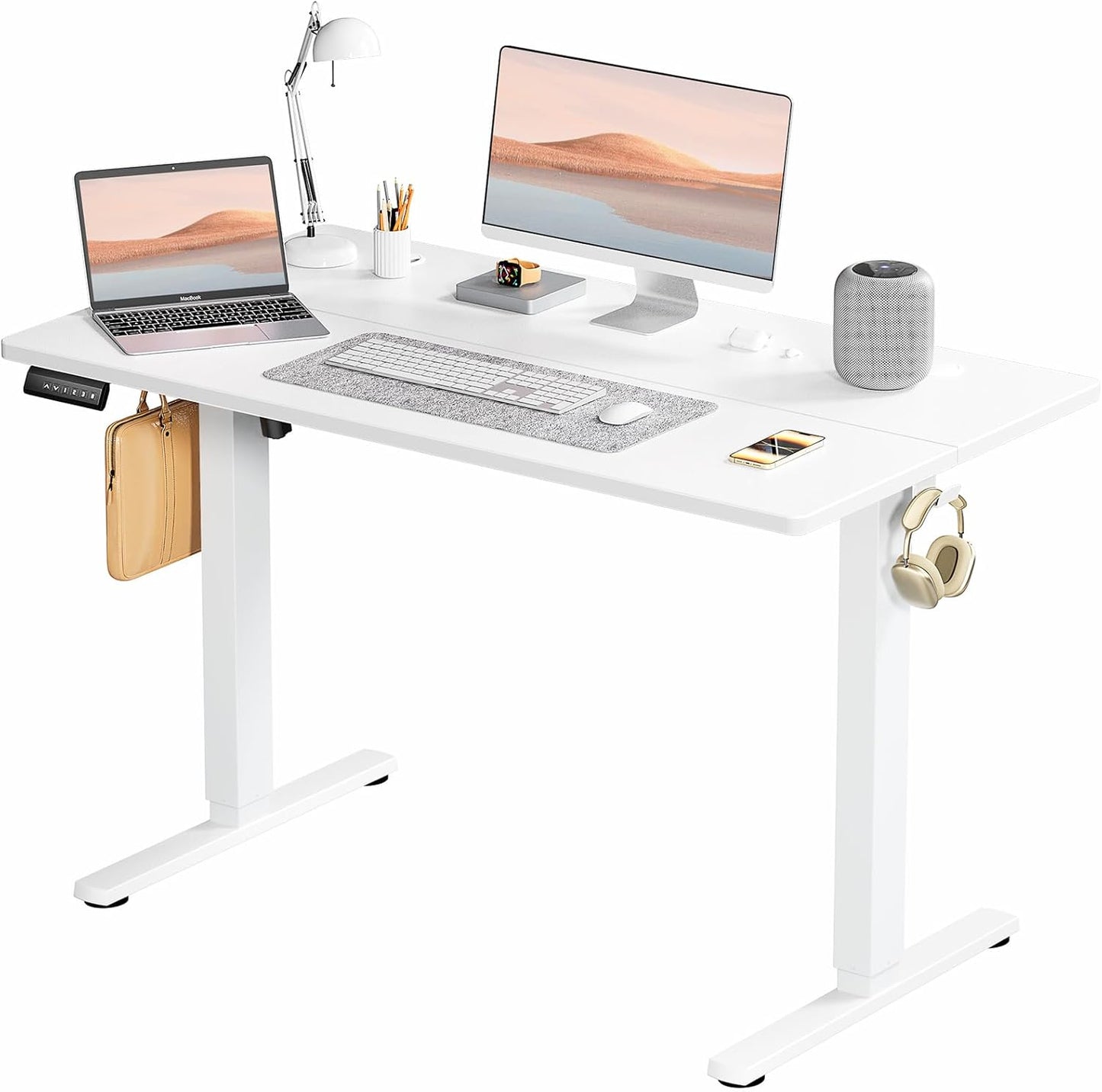 SMUG Adjustable Height Standing Desk 48 Inch Electric Workstation