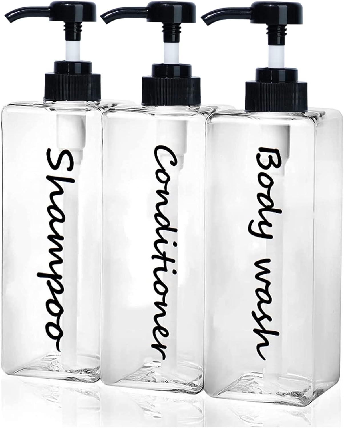 Modern Refillable Shampoo Dispenser Set - 21oz x 3 - DIDROOM