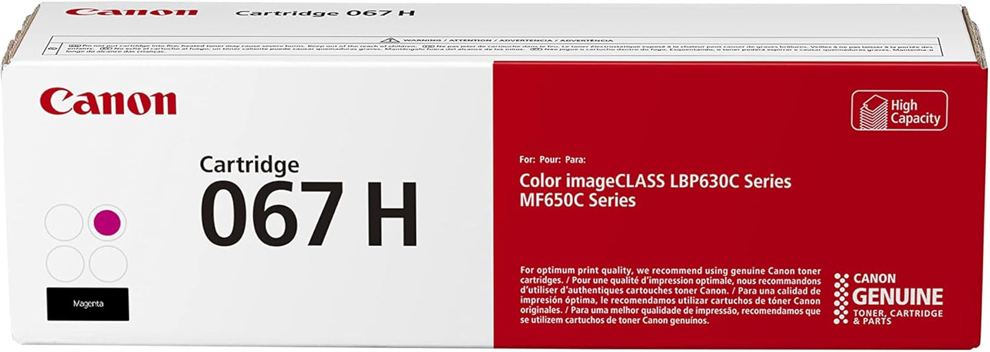 Canon Genuine 067 Magenta Toner Cartridge for Laser Printers
