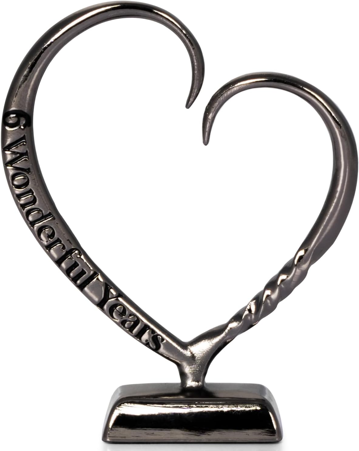 Unique Hand Forged Heart Iron Steel Art for 6th Anniversary