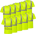 High Visibility Safety Shirts for Men Hi Vis Reflective Work Shirt