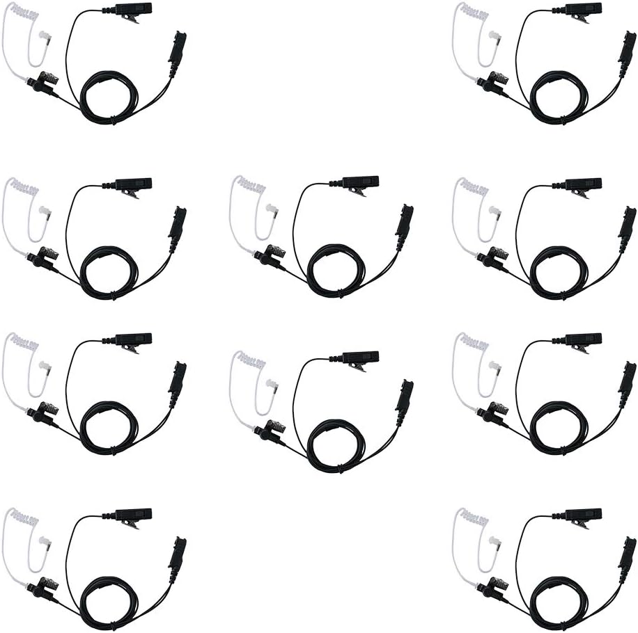 Covert Acoustic Tube Earpiece Headset Mic for Motorola Radios