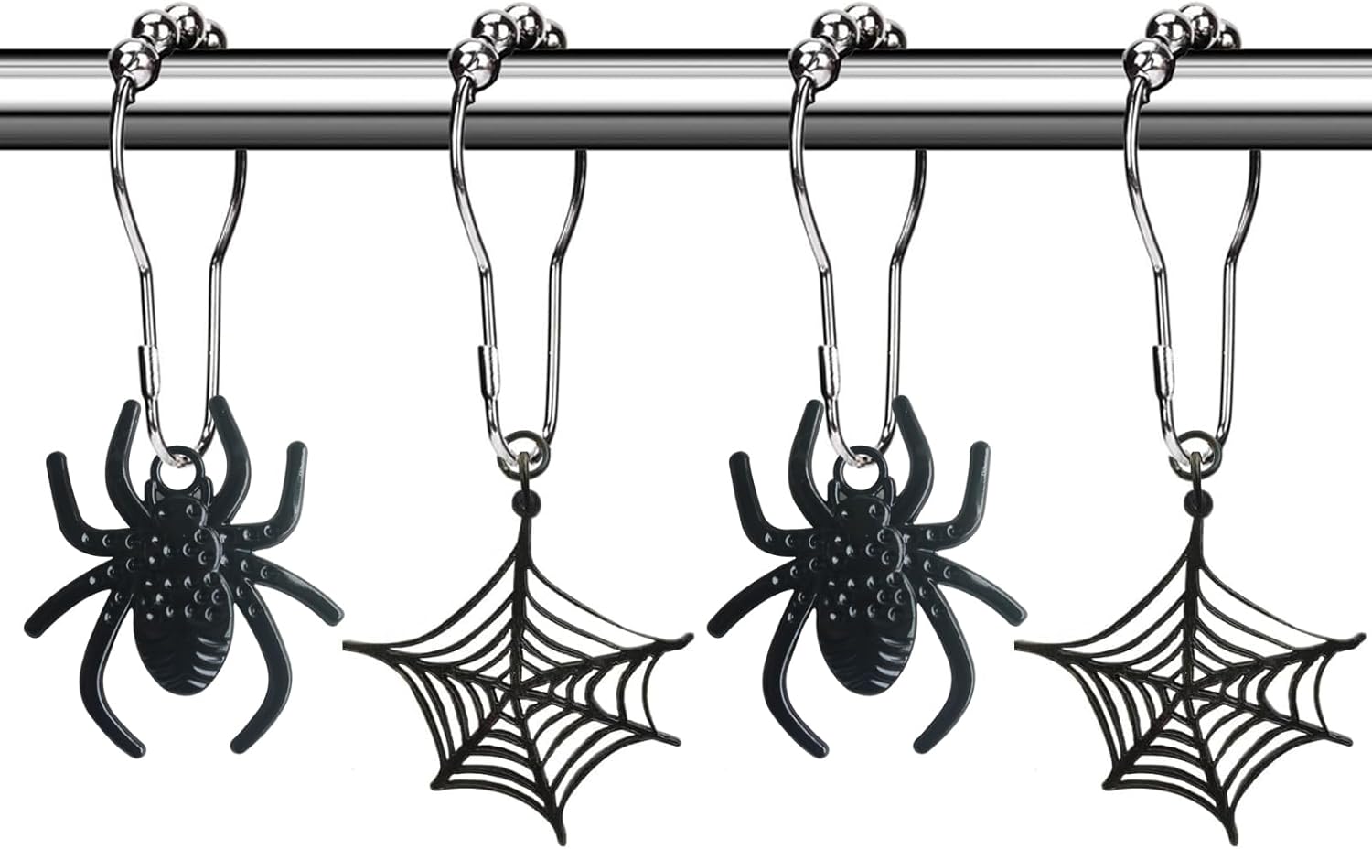 Rust-Proof Gothic Spider Hooks - Unique Halloween Decor