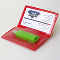 USB Flash Drive & Business Card Holders Folding Pack - Red 25
