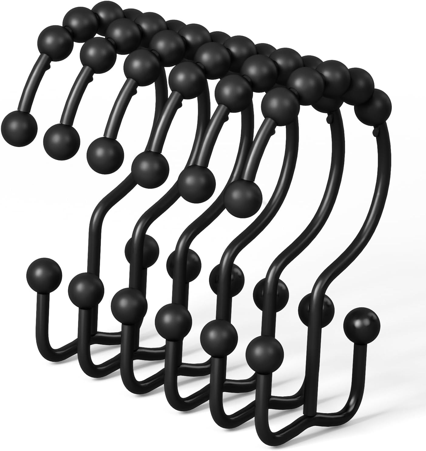 Rust-Proof Double Glide Shower Hooks by DAWNER
