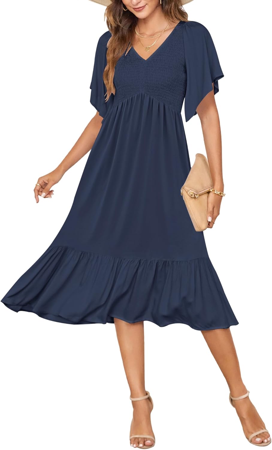 AUSELILY Women's Summer Empire Waist Dress for Every Occasion