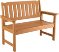 Outdoor Bench 50.5 in Patio Bench - Weatherproof Wood-Look Seating