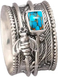 Solid 925 Sterling Silver Honey Bee Spinner Meditation (Style 91X7)