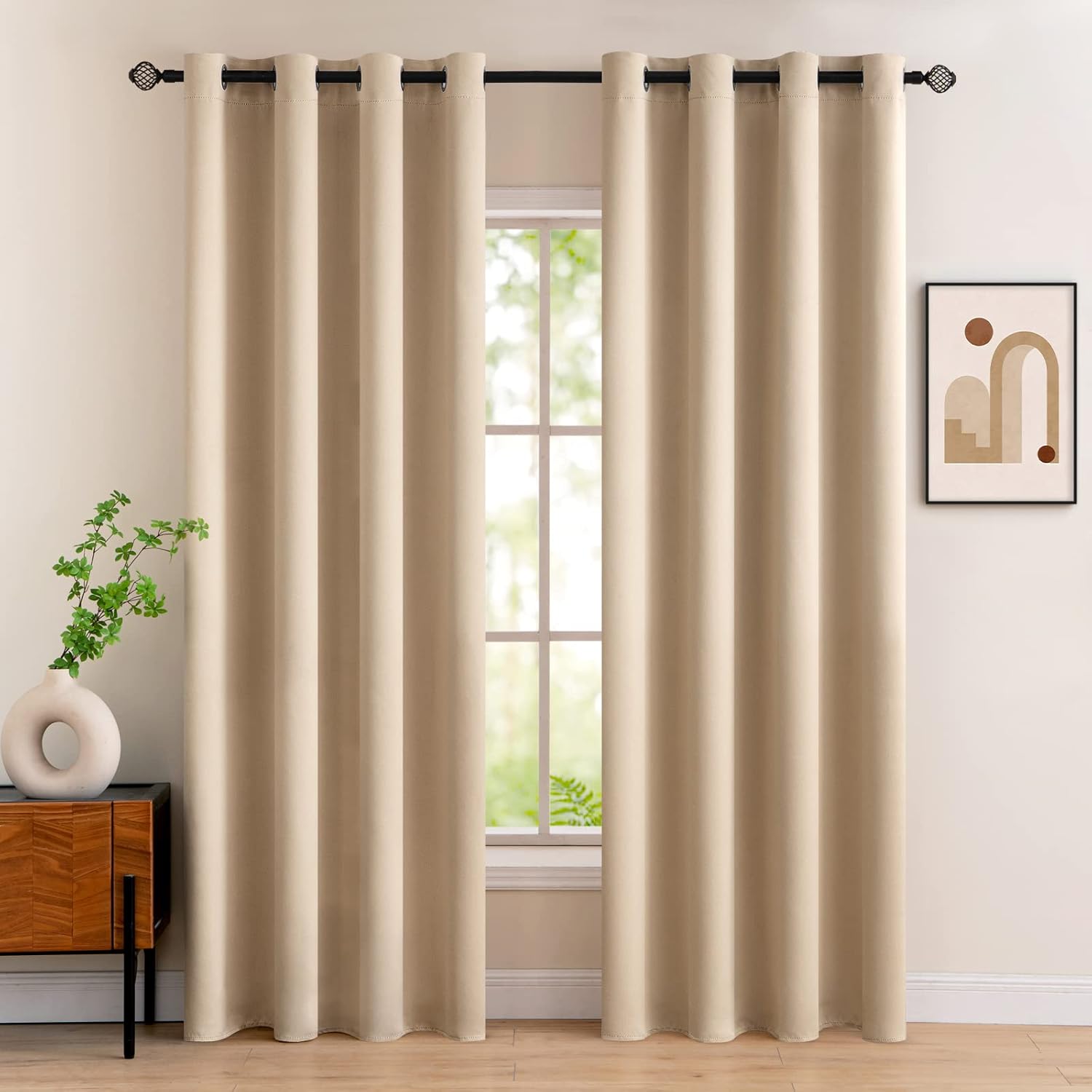 MIULEE Blackout Curtains for Bedroom and Living Room 52 x 90 in