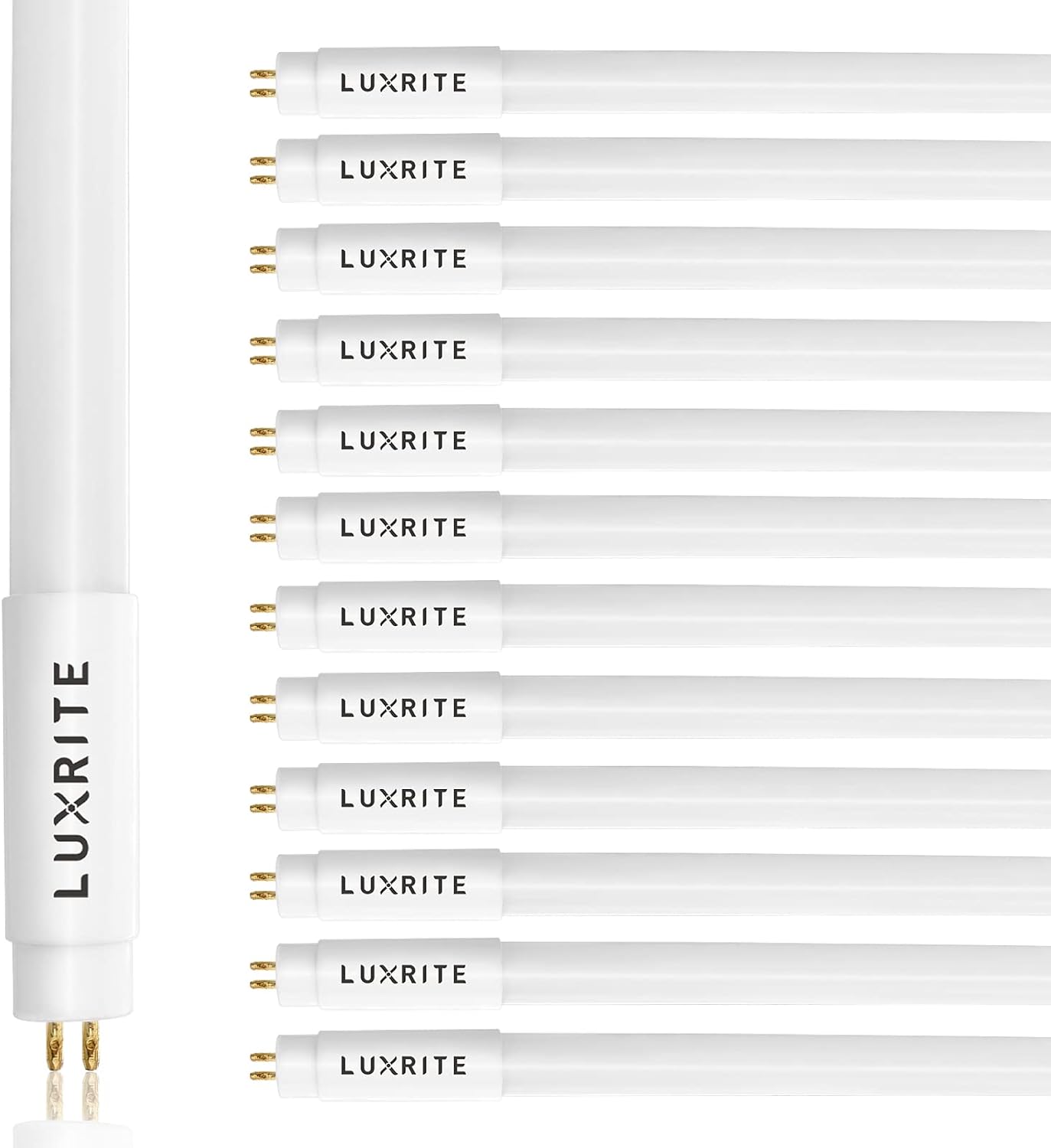 LUXRITE 12-Pack 4FT T5 LED Tube Lights for Bright Efficiency