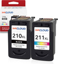 INKCLOUD Compatible Ink Cartridges PG-210XL CL-211XL Combo Pack